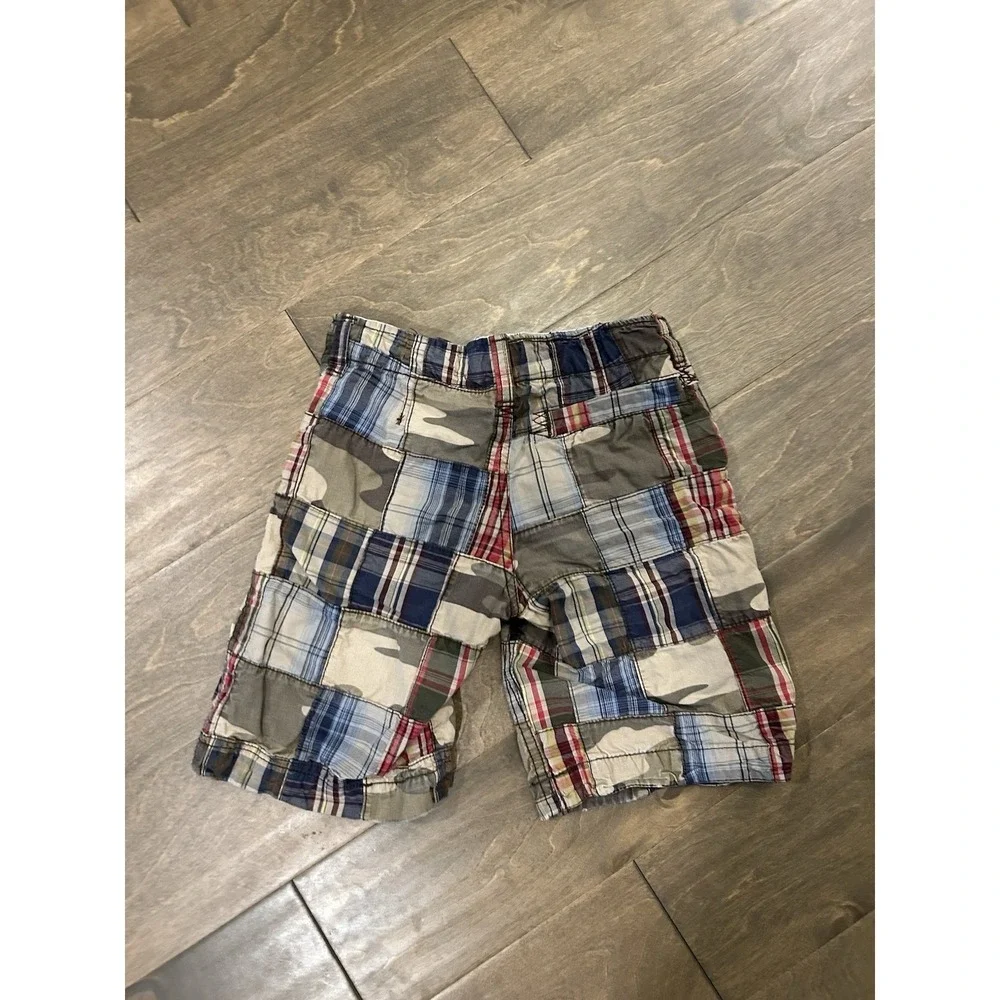 Mossimo Supply Co Boys Madras Plaid Shorts Slide Closure Adjustable‎ Waist 7